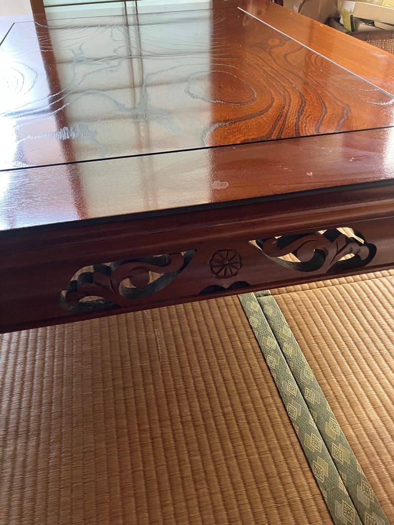 木製座卓 光沢仕上げ 90cm x 115cm