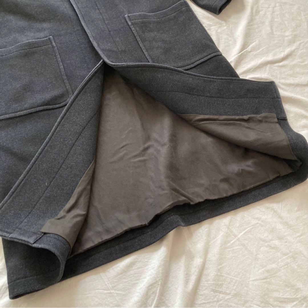 希少　AURALEE　ダッフルコート　ロング丈　シルク混　ネイビー　19AW　1