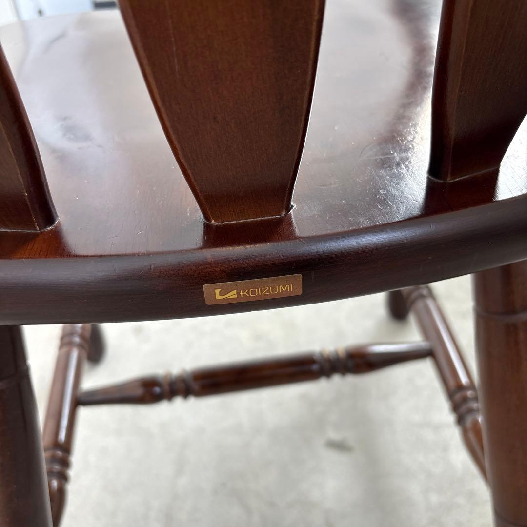 コイズミ KOIZUMI ウインザーチェア ブラウン 木 ダイニングチェア