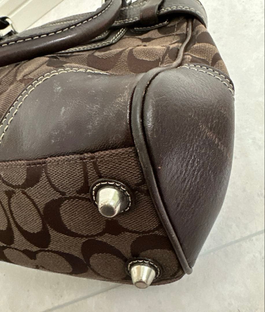 COACH コーチ トートバッグ ショルダー シグネチャー キャンバス レザー