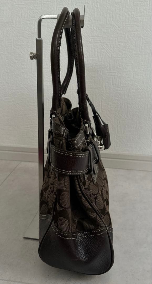 COACH コーチ トートバッグ ショルダー シグネチャー キャンバス レザー