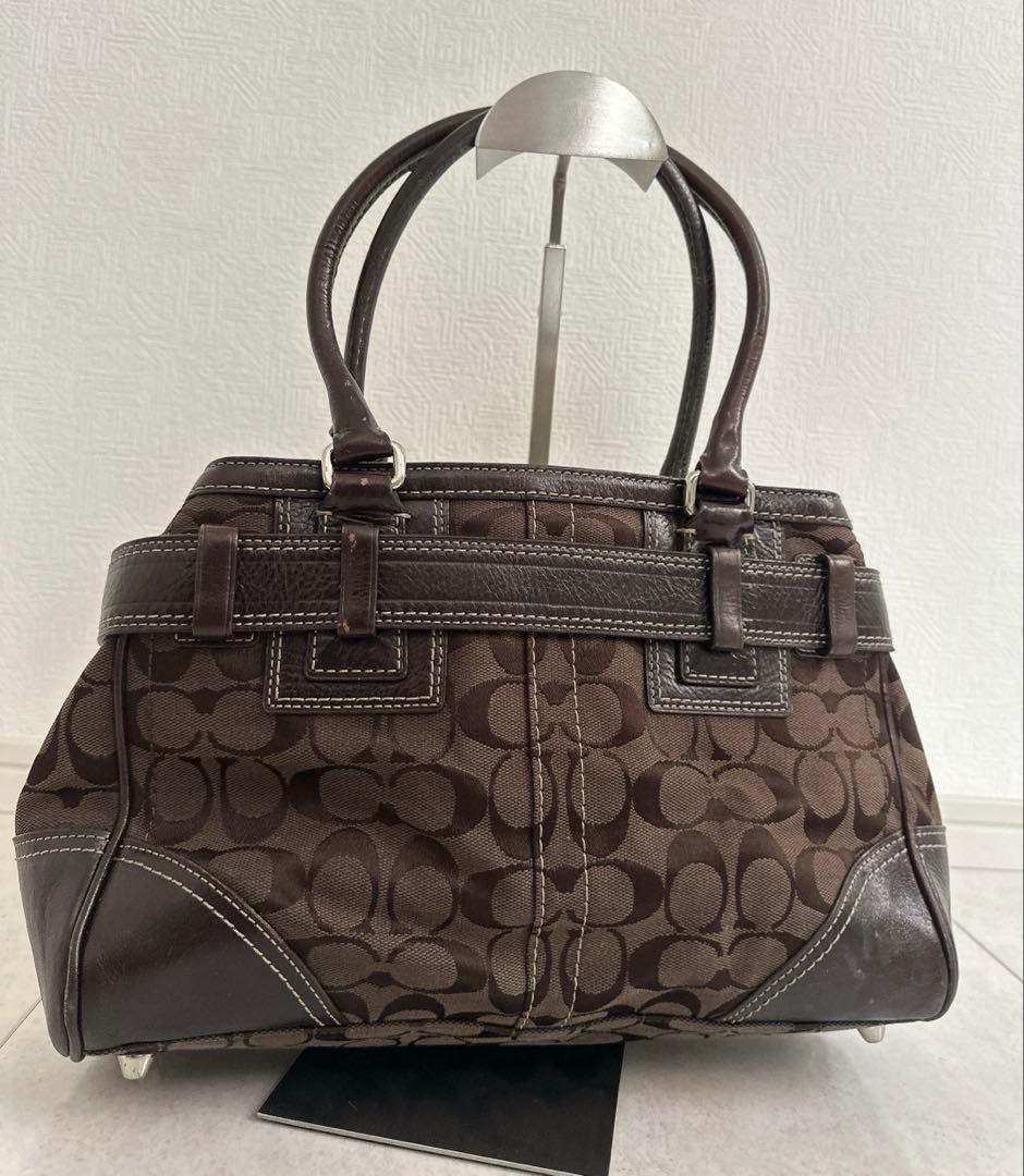 COACH コーチ トートバッグ ショルダー シグネチャー キャンバス レザー