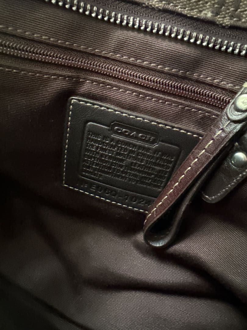 COACH コーチ トートバッグ ショルダー シグネチャー キャンバス レザー