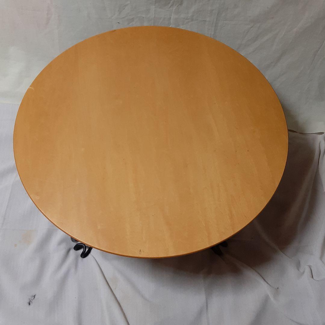 昭和レトロ◆不二　 工芸社◆折りたたみ式 　猫脚テーブル円型
