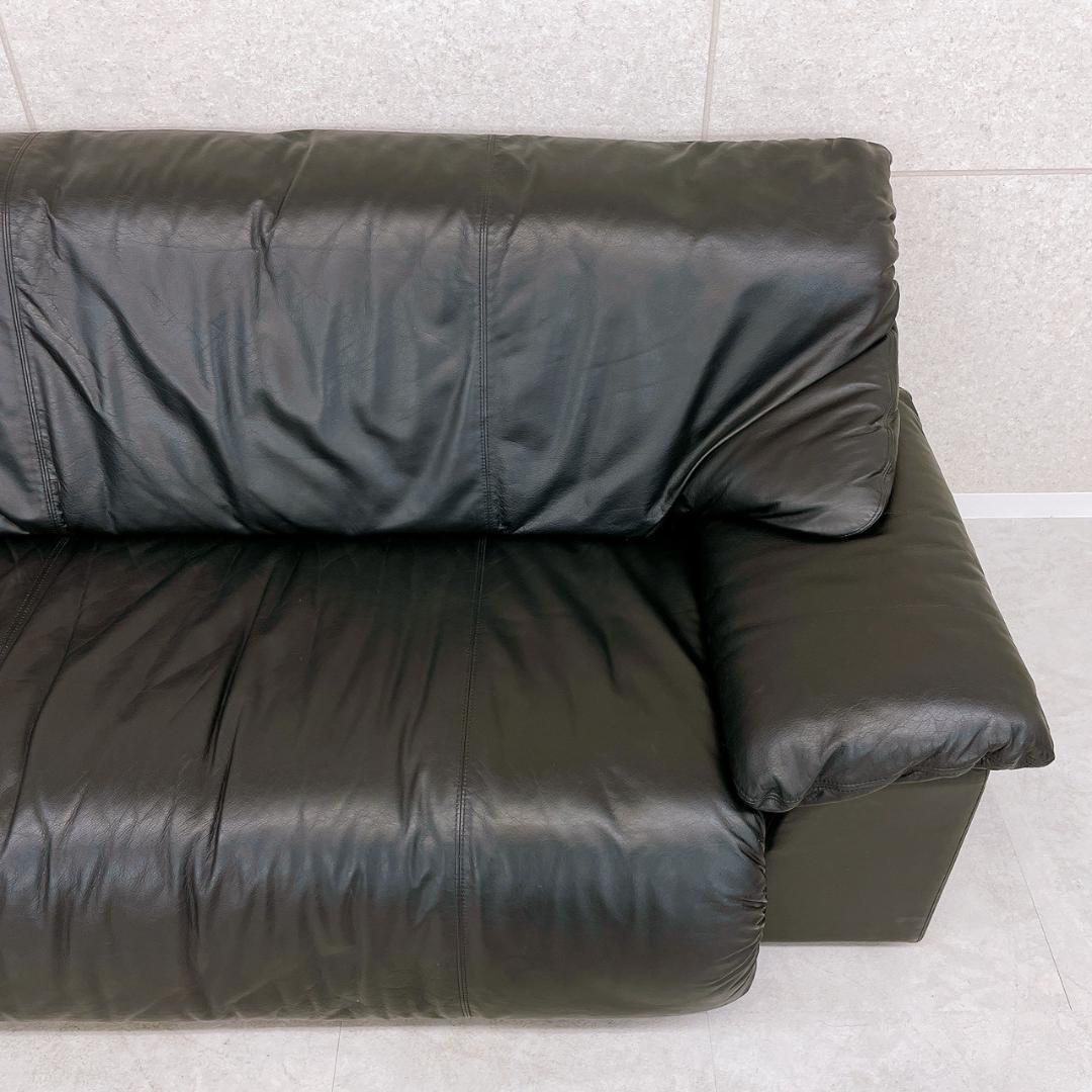 マルニ木工 maruni 本革 2人掛けソファ ブラック