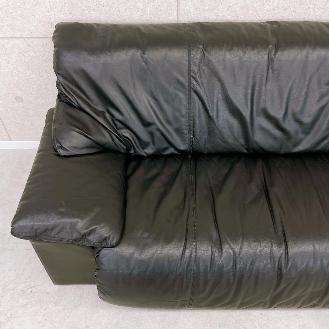 マルニ木工 maruni 本革 2人掛けソファ ブラック