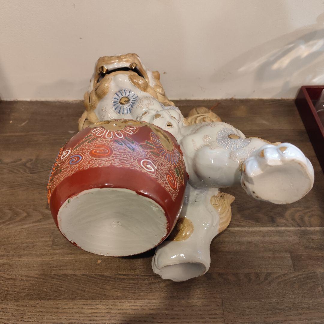 陶器製 獅子の置物