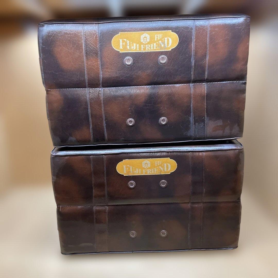 ２脚セット　1人掛けソファ　ヴィンテージ　FUJI FRIEND ダークブラウン