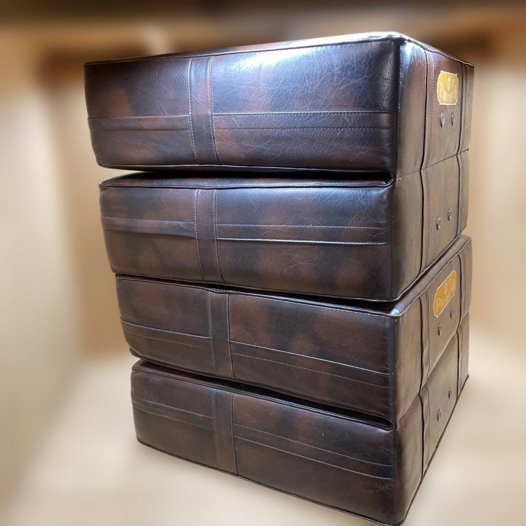 ２脚セット　1人掛けソファ　ヴィンテージ　FUJI FRIEND ダークブラウン