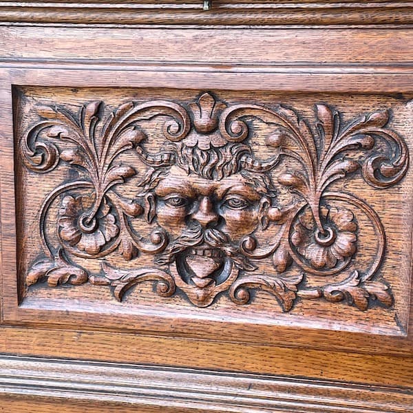 イギリスアンティーク ライティングビューロー　サイドボード　トレバーページ