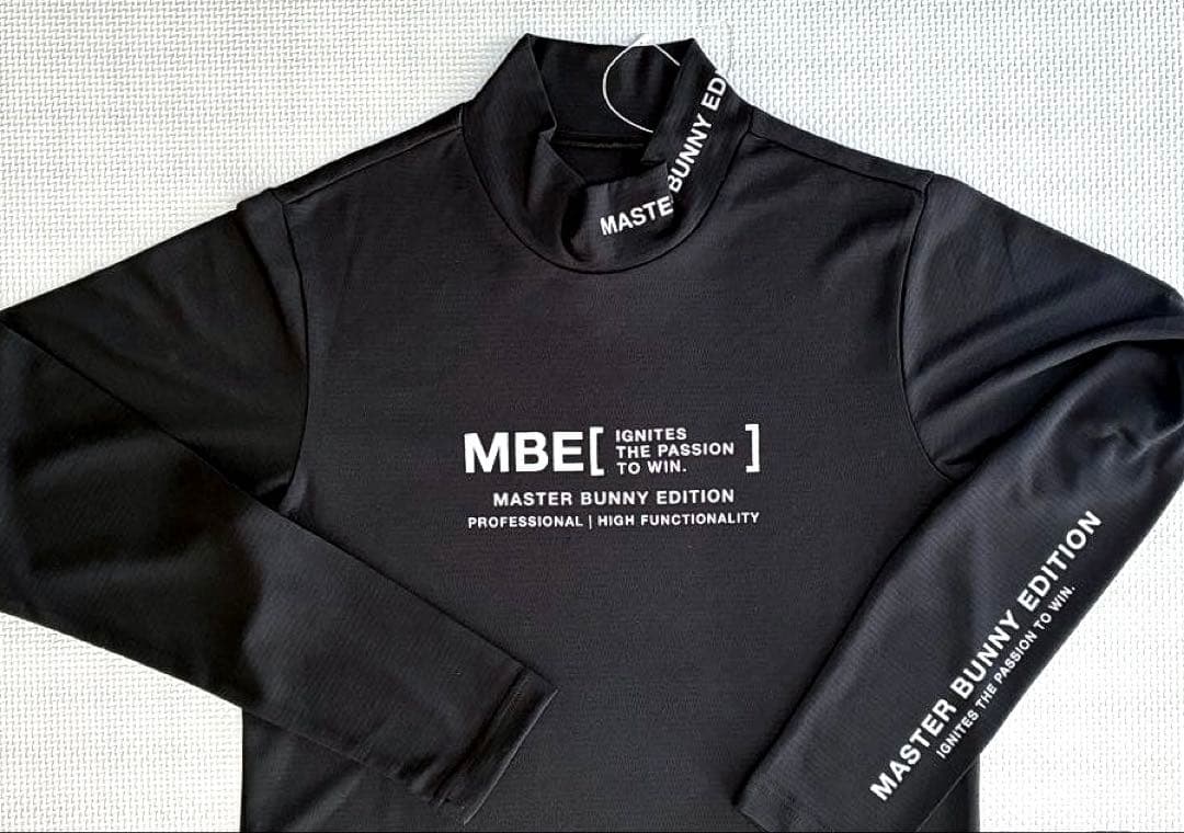 マスターバニーエディション ドビーボーダー スムースモックネック（BLK／4）