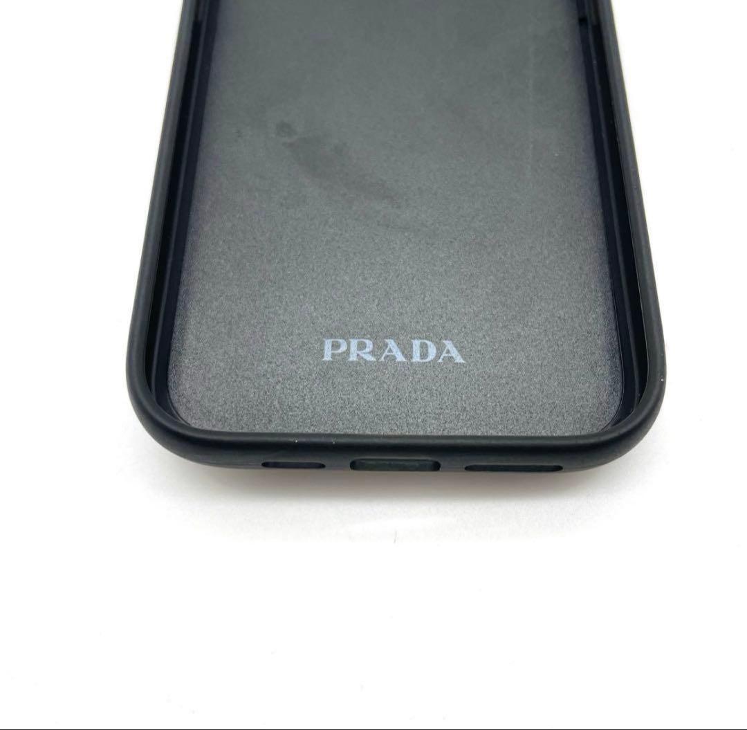 ✨プラダ iPhone14pro ケース 三角ロゴ レザー ブルー