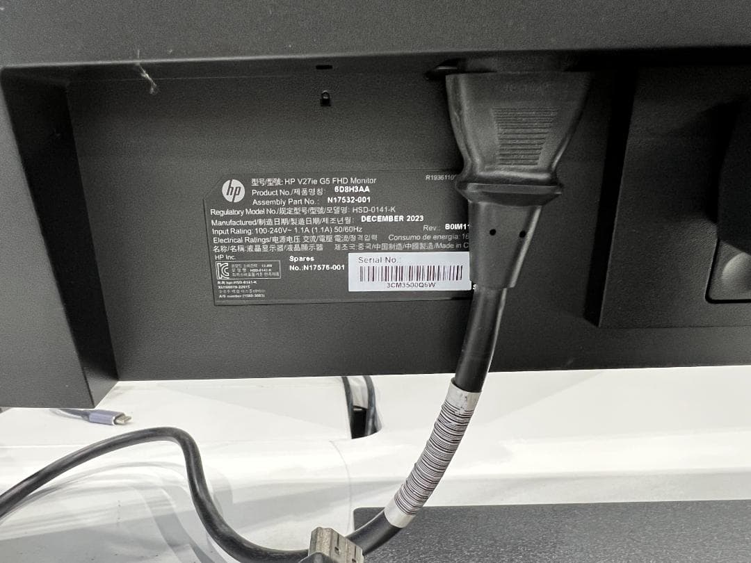 HP V27 G5 FHD Monitor 27インチ