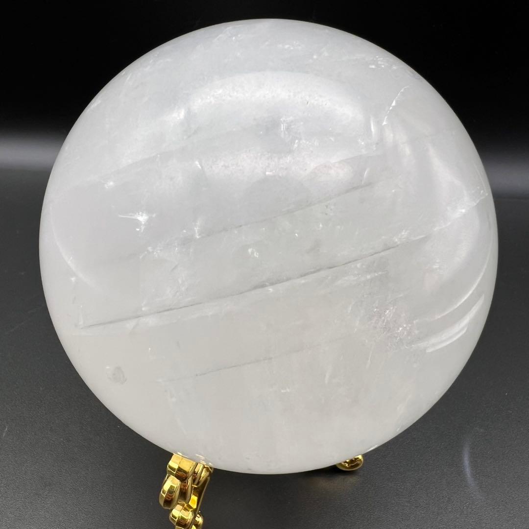 ✳️超美白大宝珠✨美しいレインボー✨極上 ホワイトカルサイト 丸玉 天然石 他1点