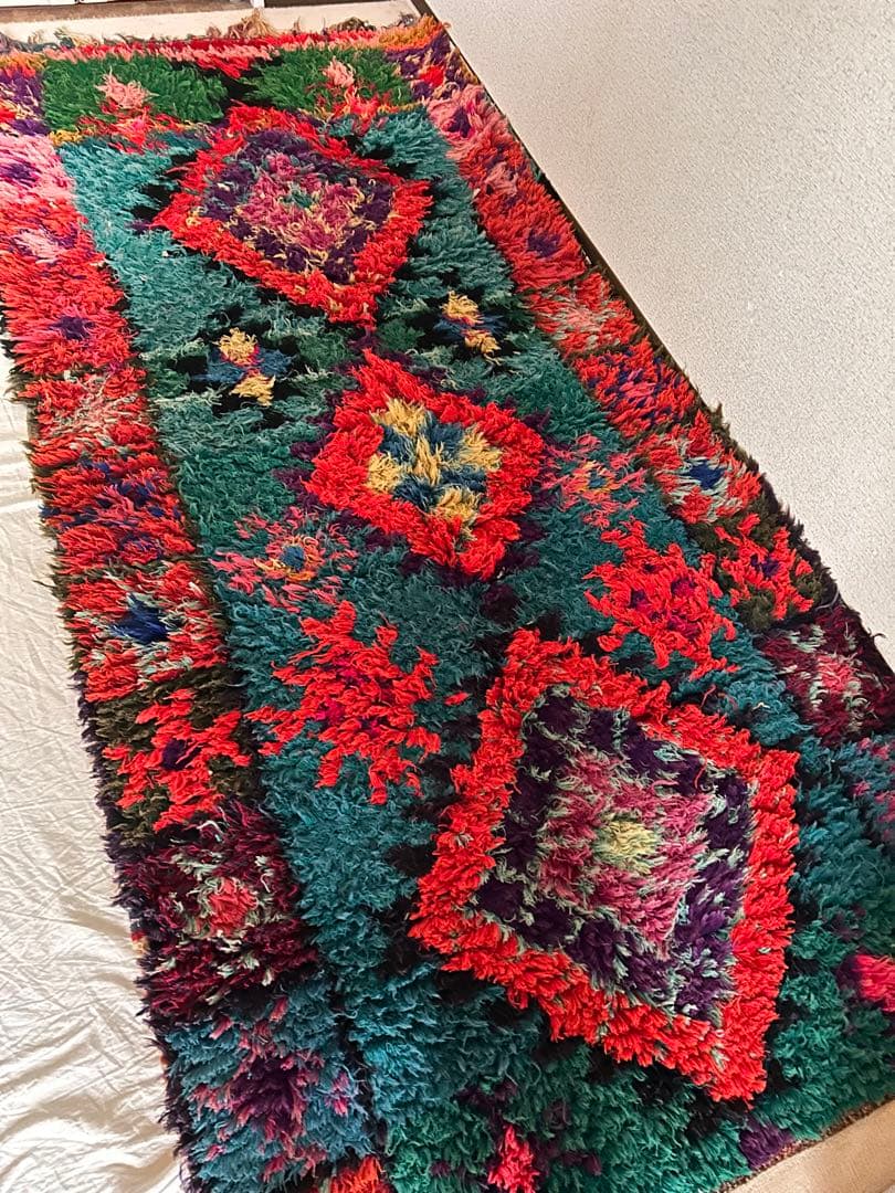 クリスマス限定価格‼️モロッコラグボシャルウィットヴィンテージラグ大判