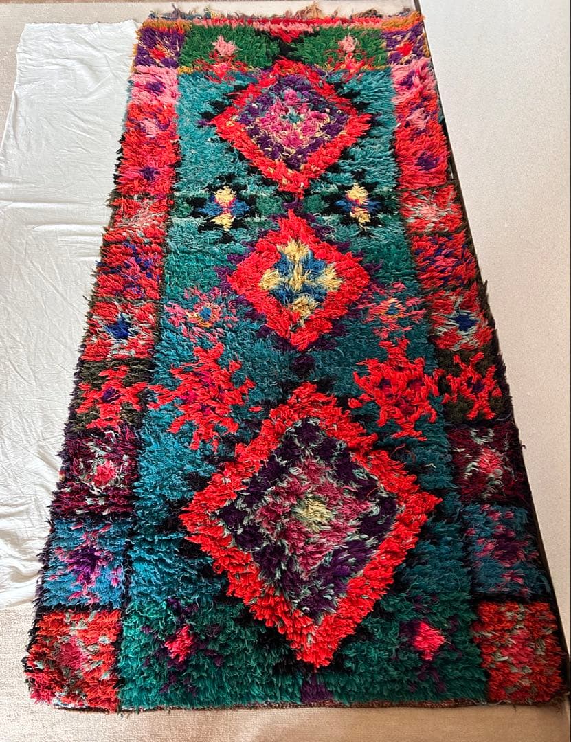 クリスマス限定価格‼️モロッコラグボシャルウィットヴィンテージラグ大判