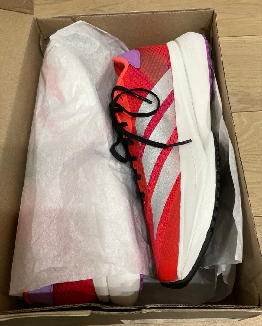 【新品】ADIZERO SL2 M 25.0cm レッド/シルバー 箱付き