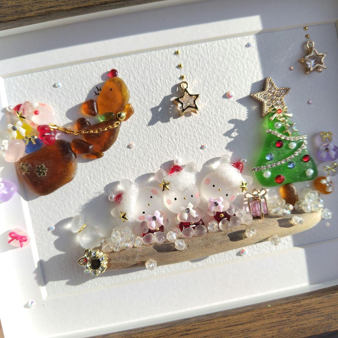 チーコ様 シーグラスアート『 聖夜～素敵なプレゼント～』他2点