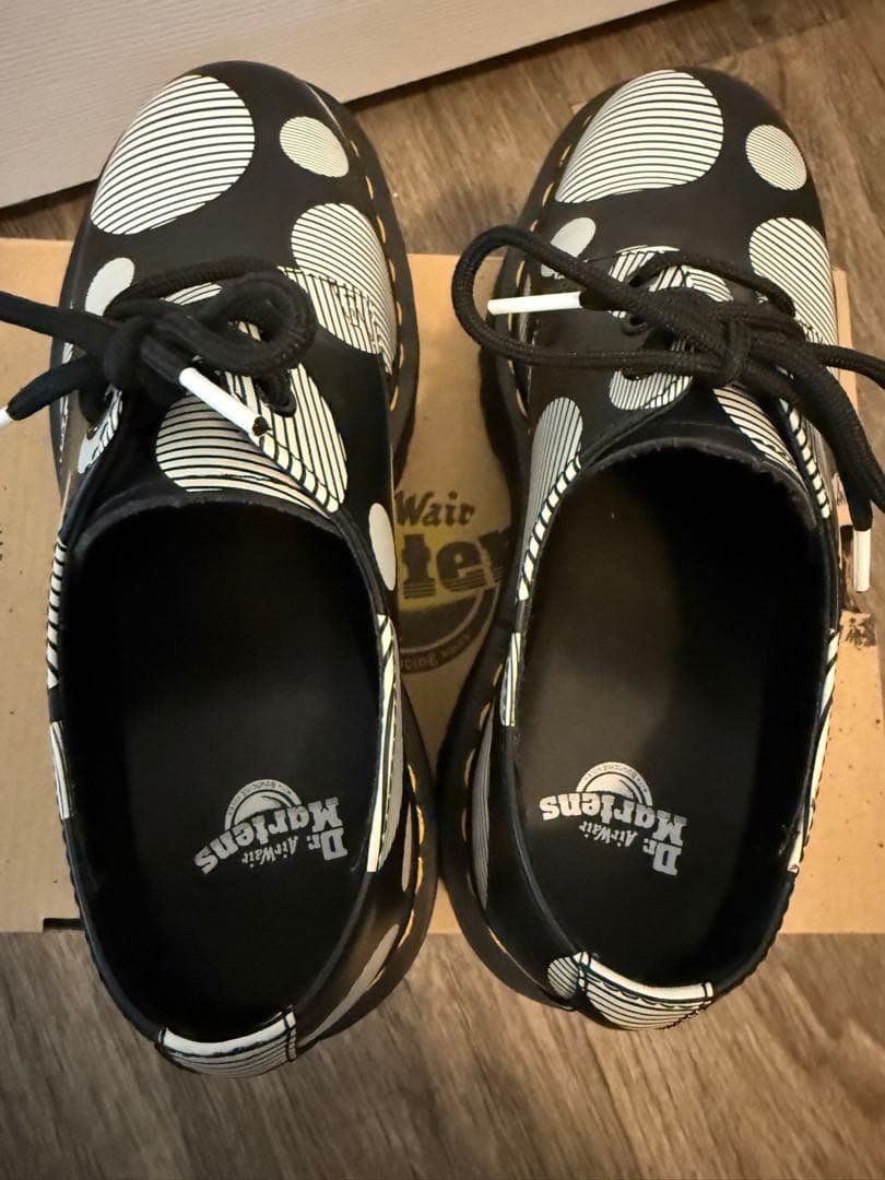 Dr. Martens QUAD POLKAドット柄厚底シューズ UK4