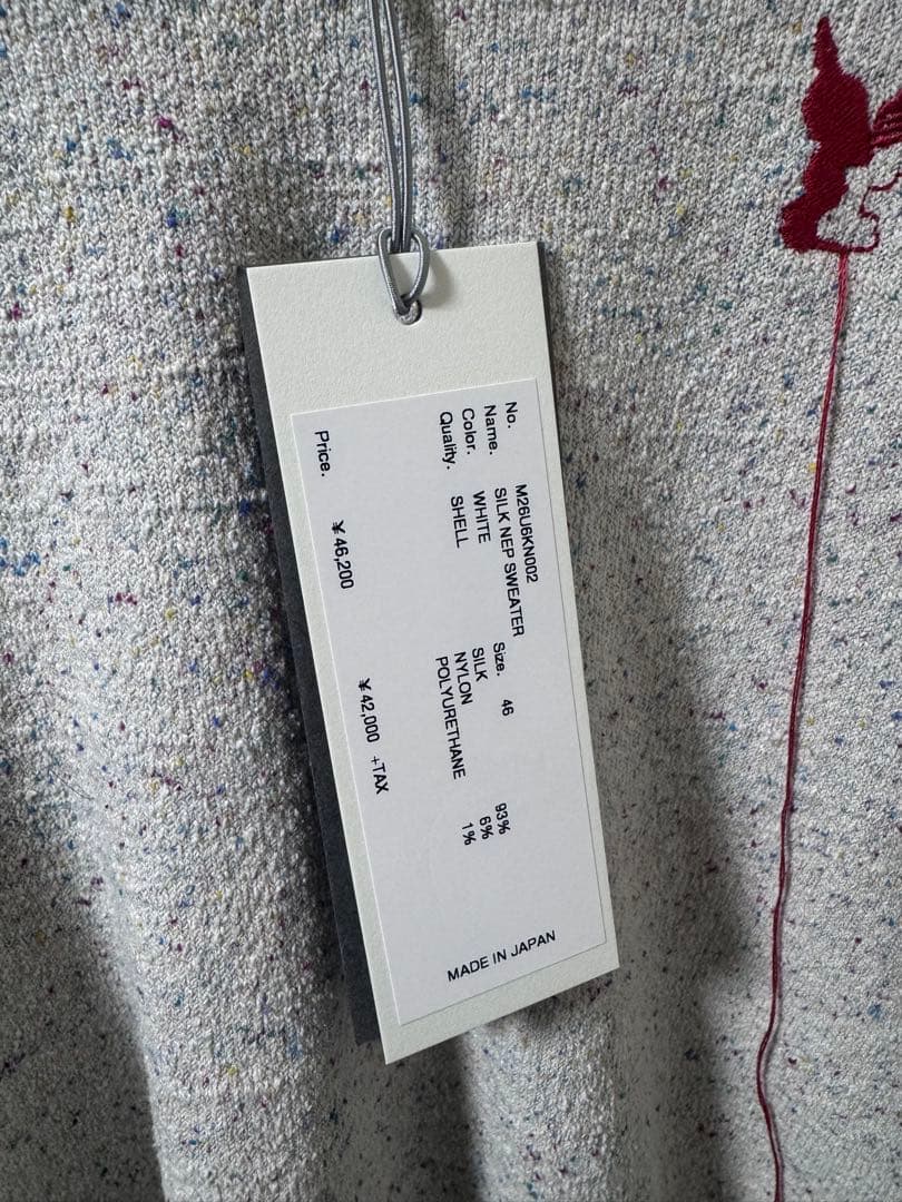 トップス MASU SILK NEP SWEATER - WHITE