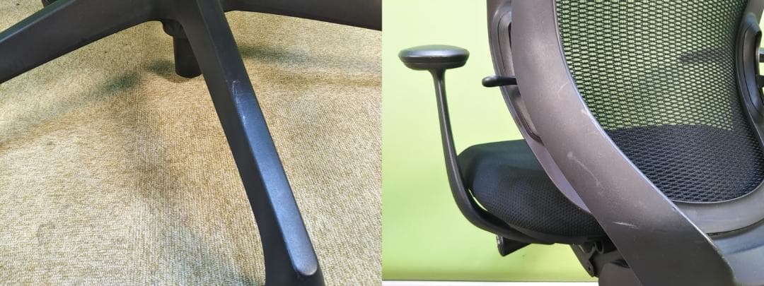 av　オカムラ　シルフィーチェア　ローバック　固定肘　前傾機能　メッシュ　中古品