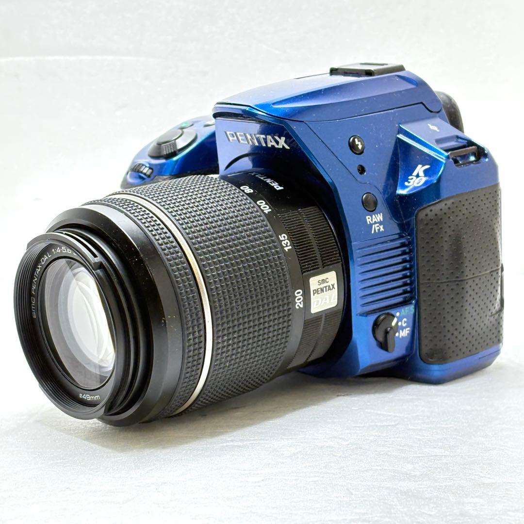 【黒死病対策済】PENTAX K-30 クリスタルブルー 50-200mmズーム