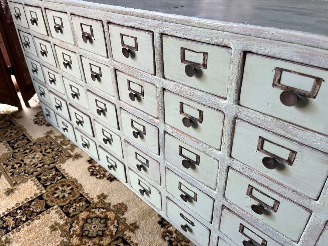 多収納 薬箪笥 古道具 アンティーク 昭和レトロ 当時物 チェスト インテリア