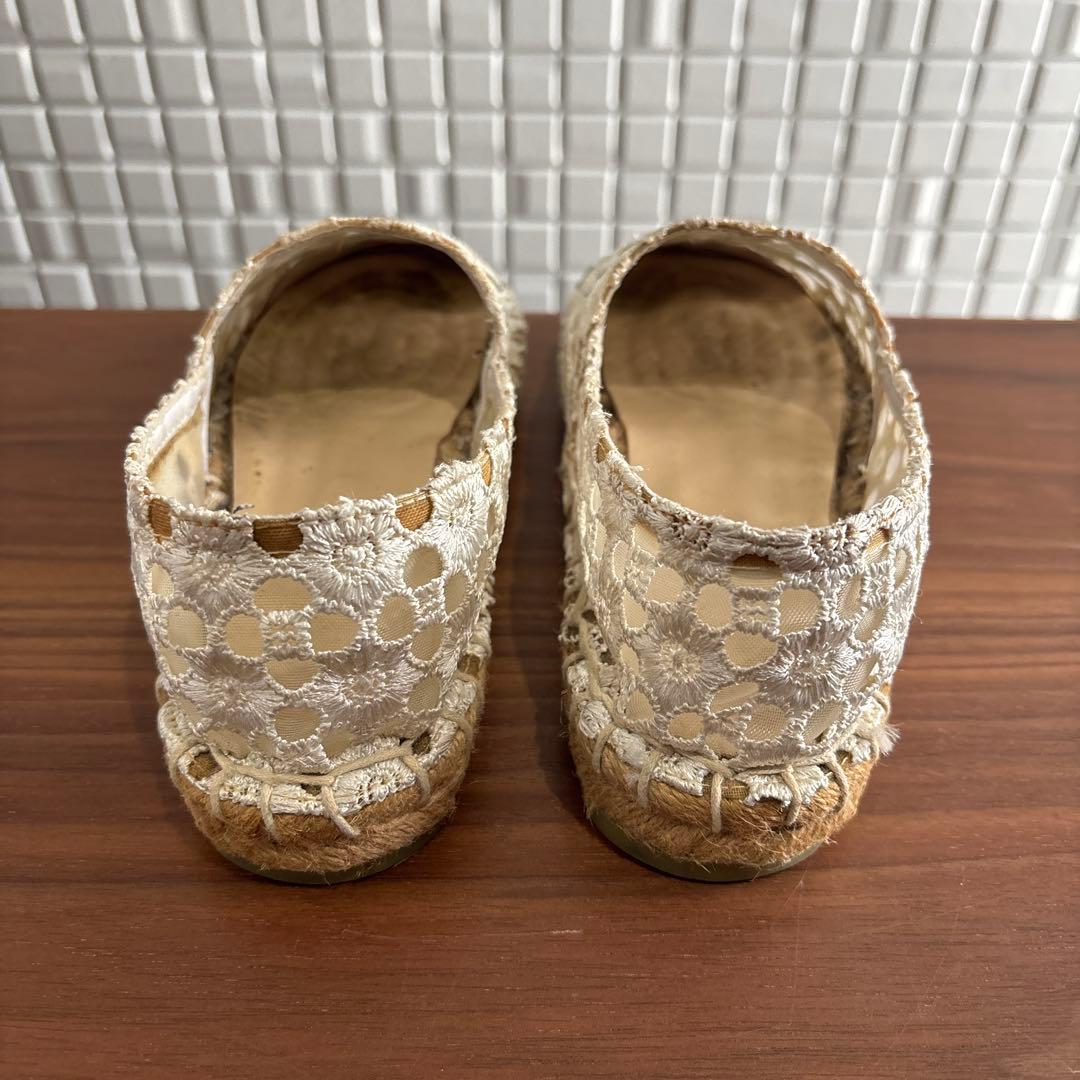 CHANNEL シャネル レース エスパドリーユ サンダル 36