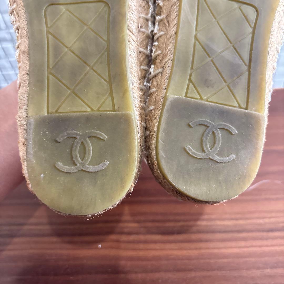 CHANNEL シャネル レース エスパドリーユ サンダル 36