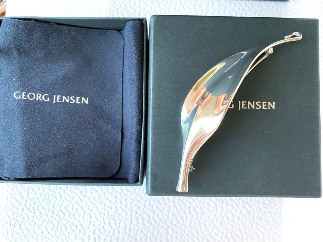 極美品プリュム羽ジョージジェンセンブローチ391TORUN