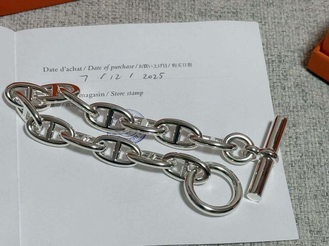 HERMES新品　シェーヌダンクル ブレスレット gm13