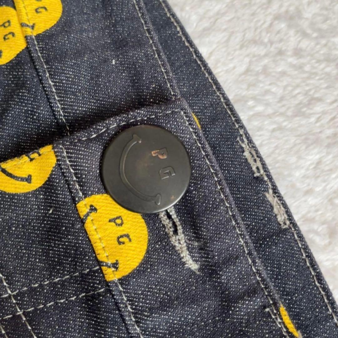 美品　パーリーゲイツ　セットアップ　にこ　スマイル　パーカー　スカート　デニム