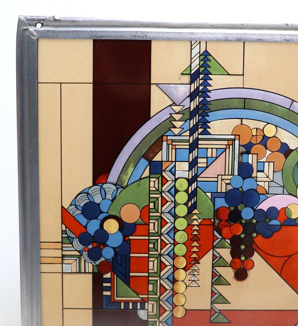 フランク・ロイド・ライト 大型 ヴィンテージステンドグラス 財団公式 リバティ誌