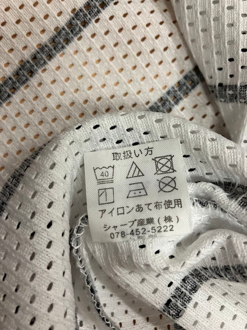 阪神タイガース　シャープ産業　ユニフォーム　無地　背番号無し　当時　復刻　ミズノ