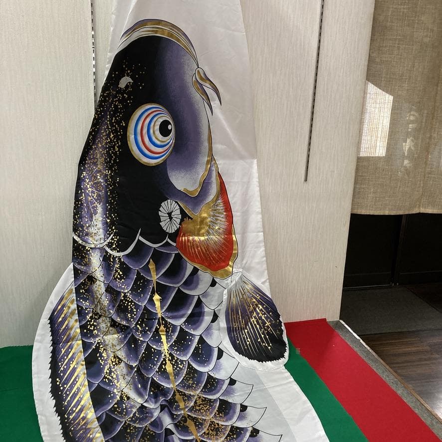 SKO116 千寿鯉のぼり4m 黒 　黒鯉4m　お父さん鯉4m　端午の節句鯉