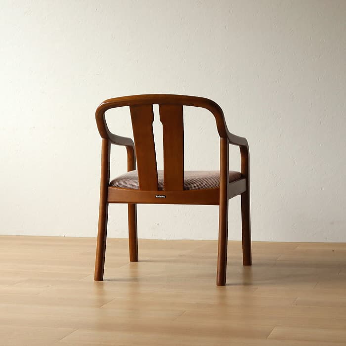 オールド カリモク アームチェア レトロ 肘付イス ③