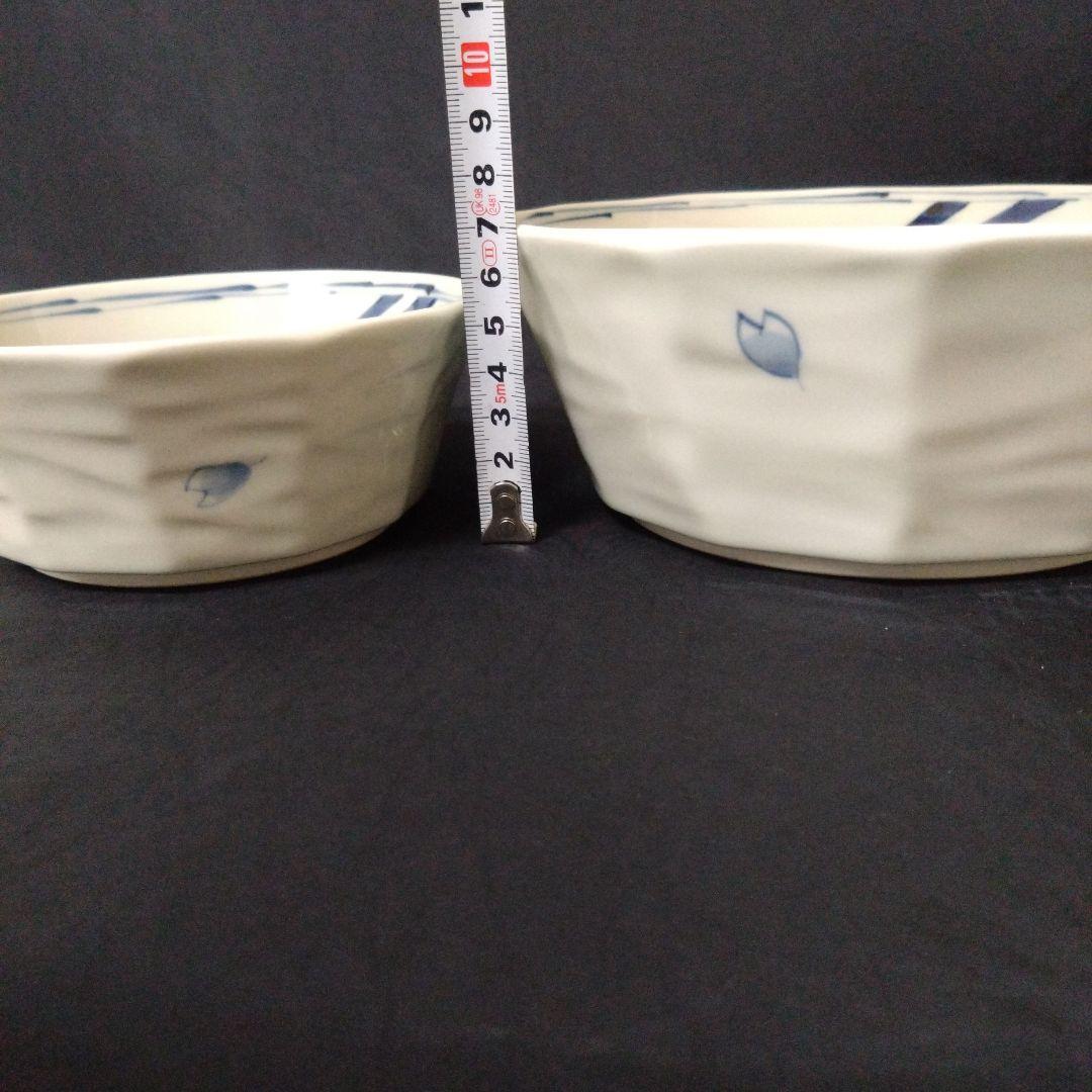 未使用 有田焼 そうた窯 染付 遊桜 鉢　お祝い