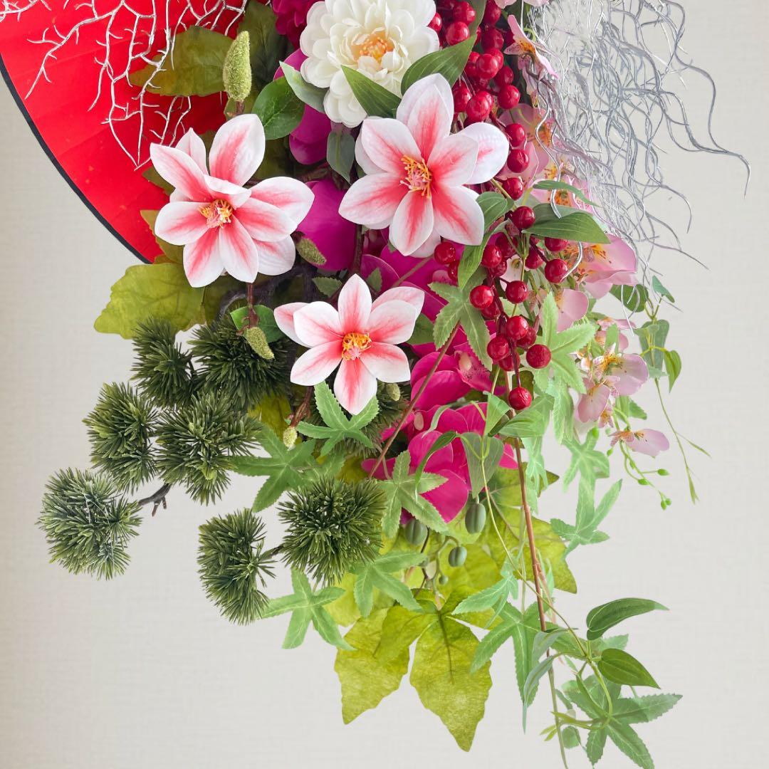 【特大100cm】新年を寿ぐ 豪華絢爛しめ縄リース・しめ飾り 商業用しめ縄