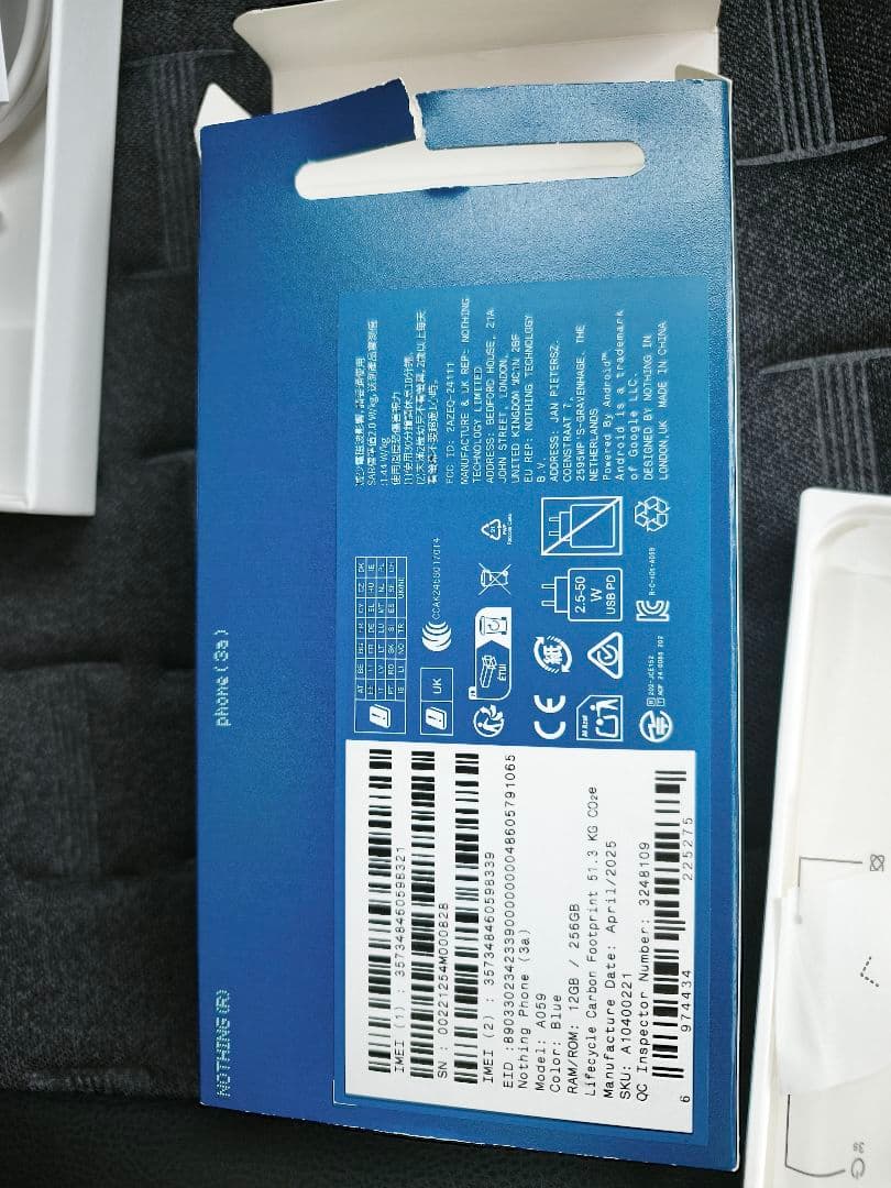 スマートフォン本体 Nothing Phone (3a) 256GB 12GB RAM