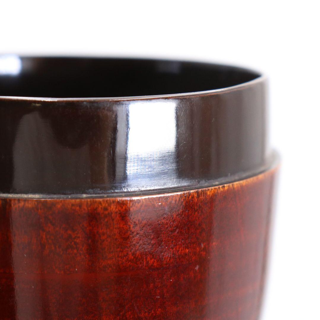 溜塗 高歌一曲 大棗 裏千家十三代 圓能斎書付 茶道具　SY824　N1