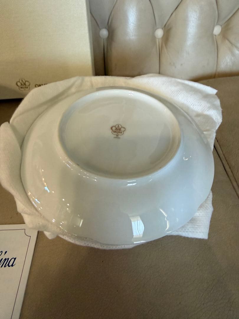 82:大倉陶園 銘々皿　ホワイト金縁皿 10枚セット