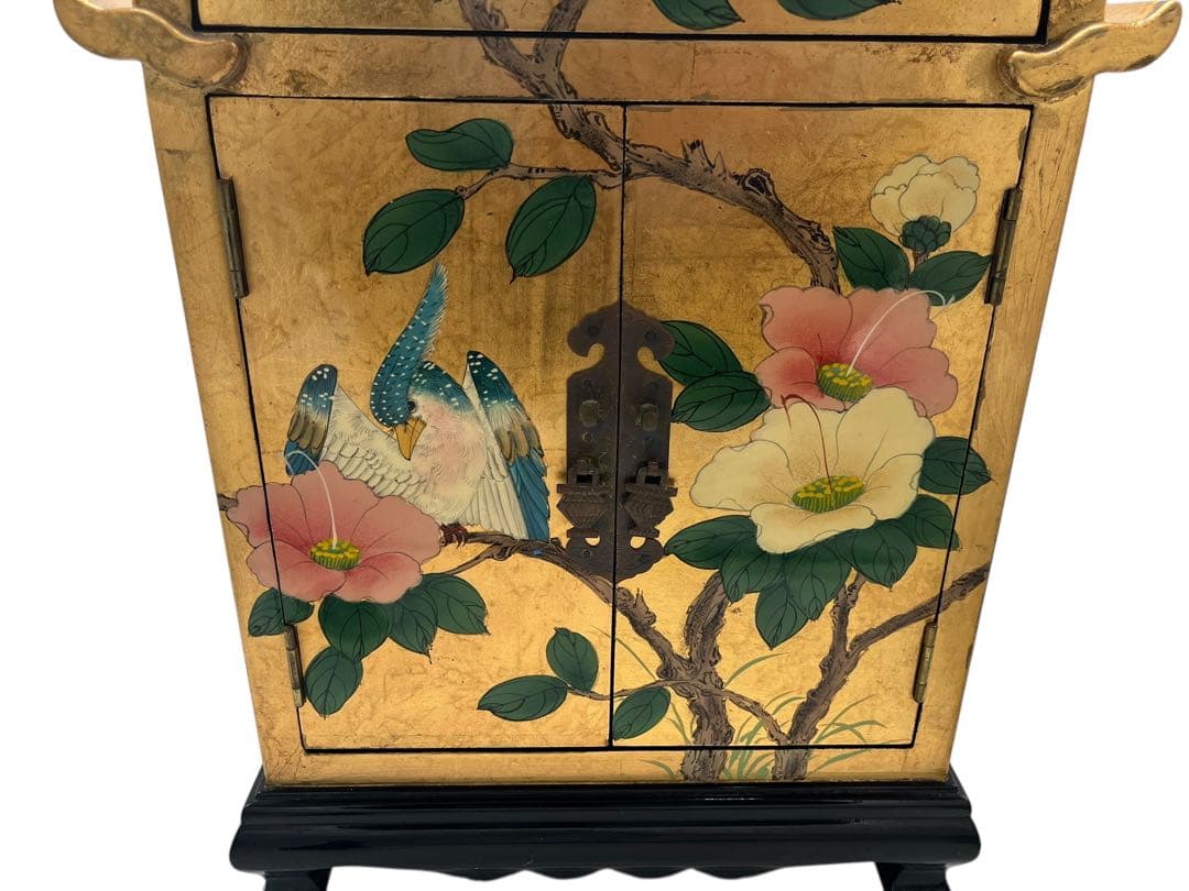 鏡台 化粧台 小物入 6段 引出収納 収納棚 木工芸 レトロ アンティーク 中国