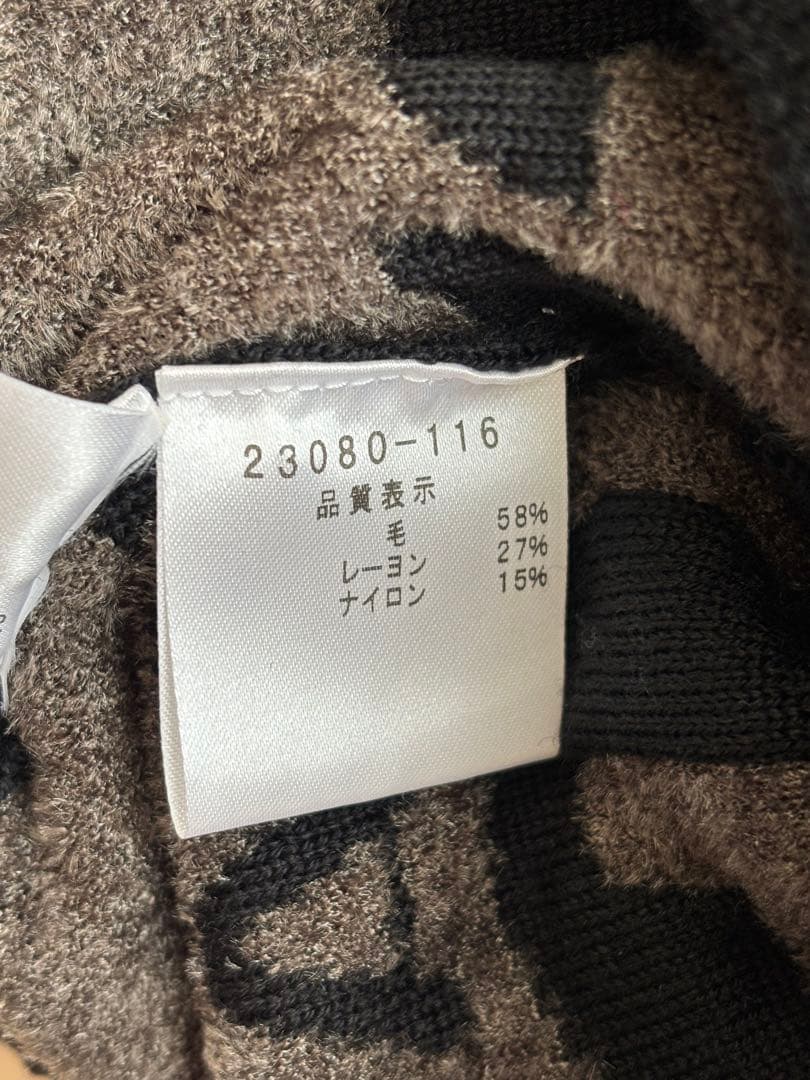 カステルバジャック　46 黒　柄　セーター
