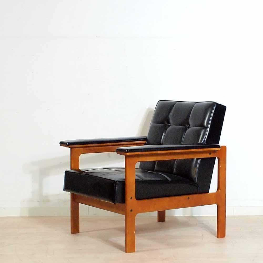 オールドカリモク シングルソファ A ワイドアーム Kチェア ZR24349