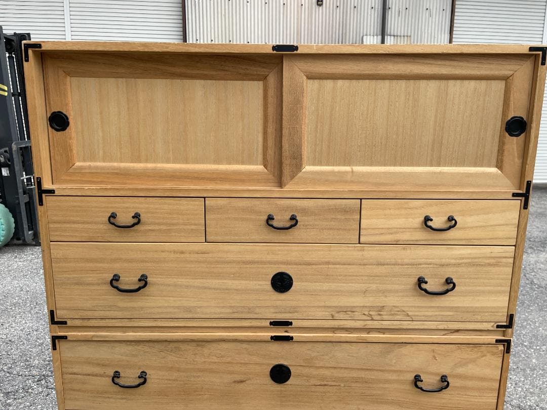 ★ 古家具 高級桐衣装箪笥 H114xW94.5xD44 桐 たんす タンス