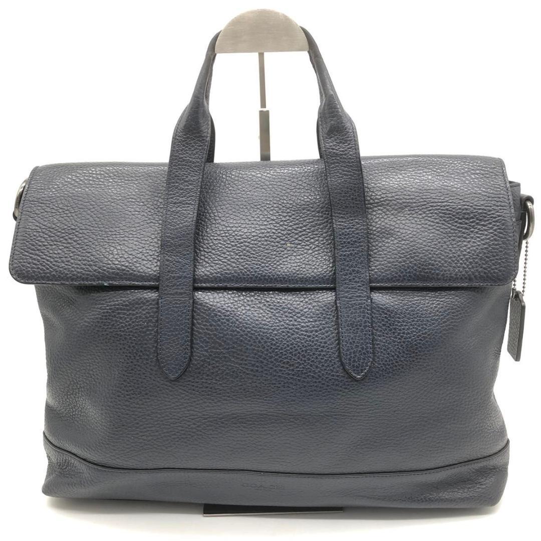 コーチ COACH トートバッグ ビジネスバッグ レザー A4 大容量 ネイビー
