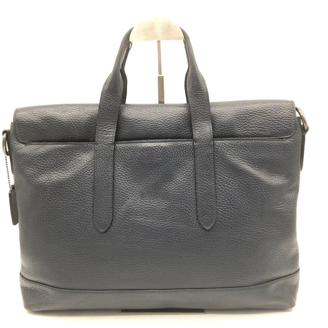 コーチ COACH トートバッグ ビジネスバッグ レザー A4 大容量 ネイビー
