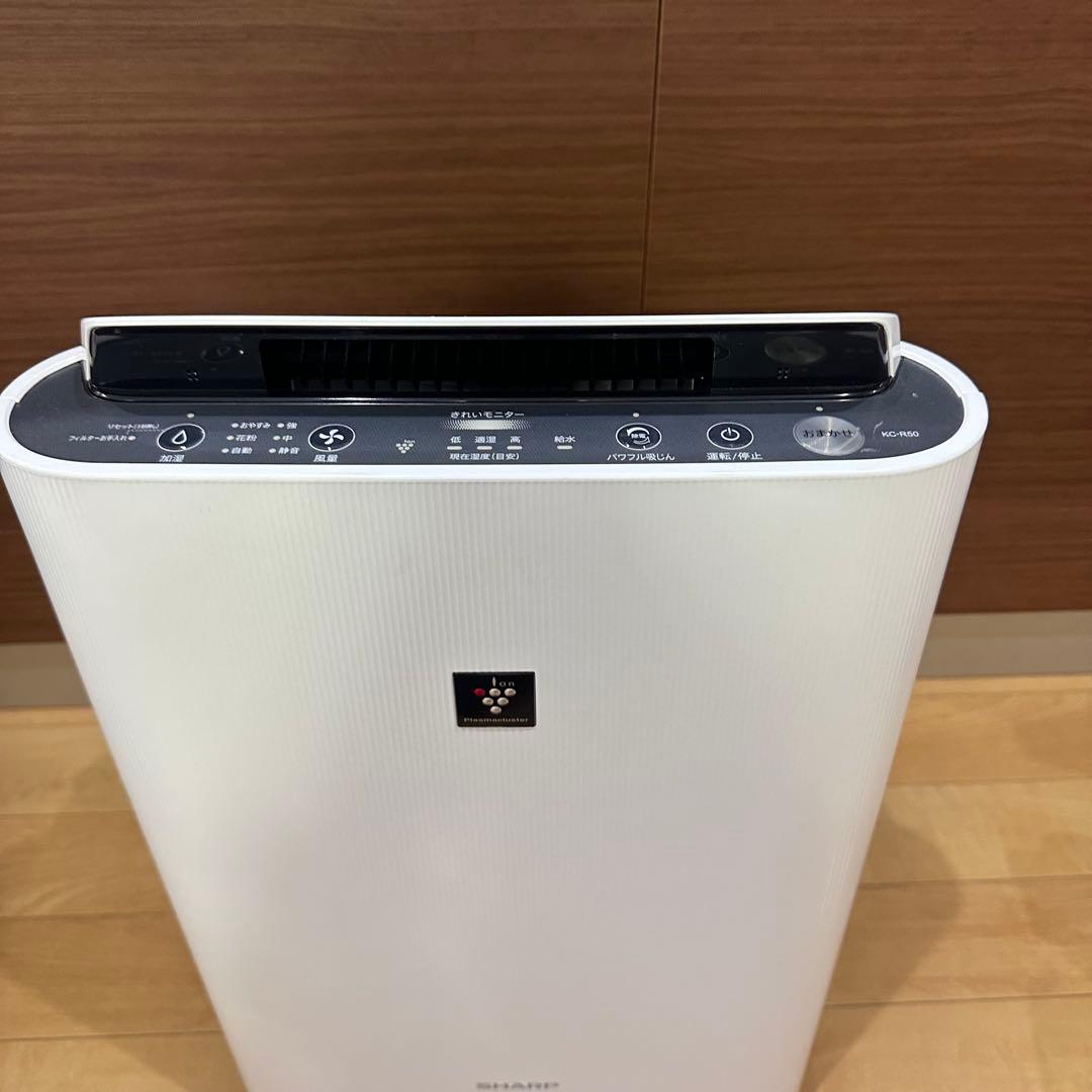 ① 【2024年製】シャープ SHARP 加湿空気清浄機 KC-R50-W