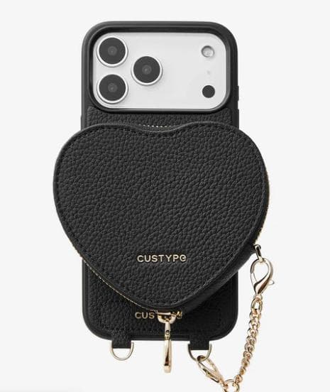 【iPhone 13 Pro 用】CUSTYPE ハートデザインキット ブラック