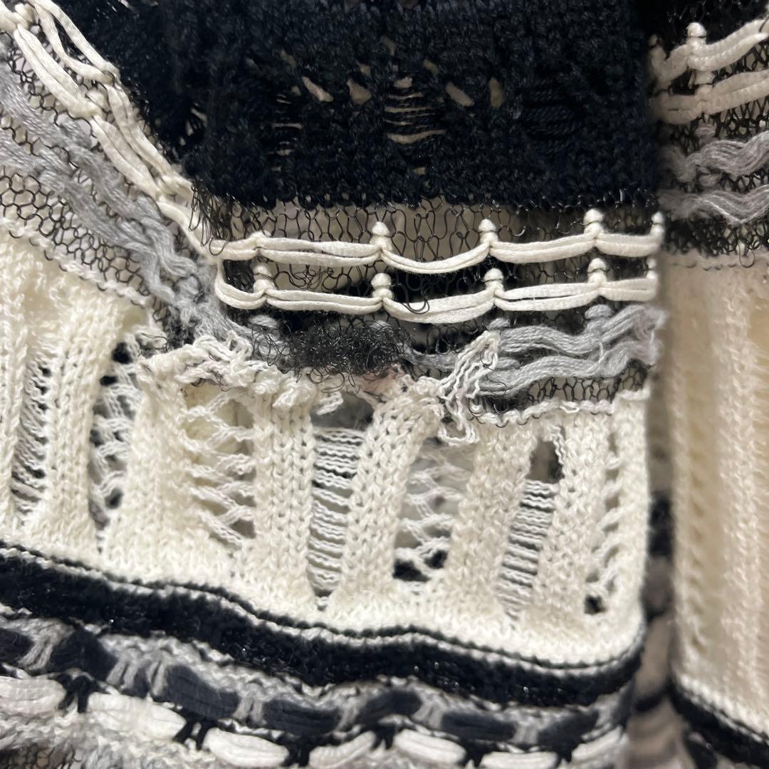 FICCE フィッチェ ニャロメ 3Dニット セーター 編み込み ケーブル L